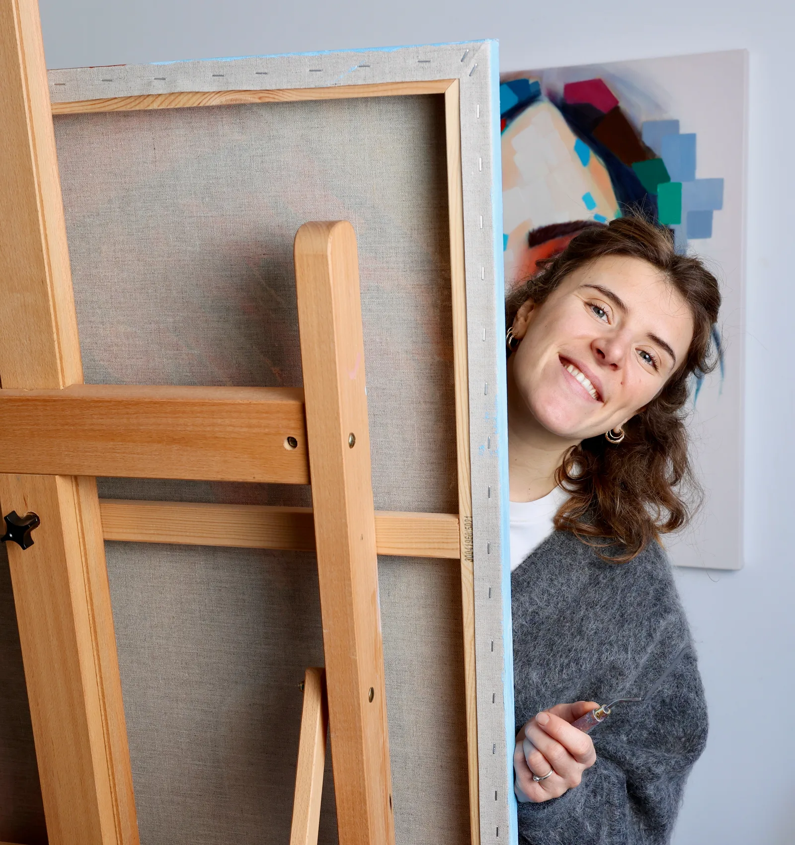 Marie Schosseler dans son atelier