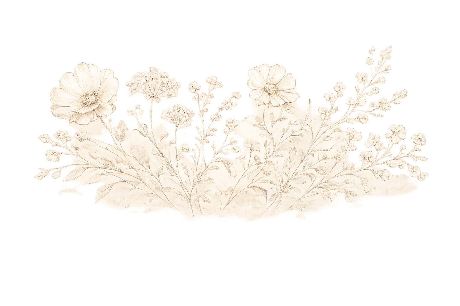 Croquis floral décoratif