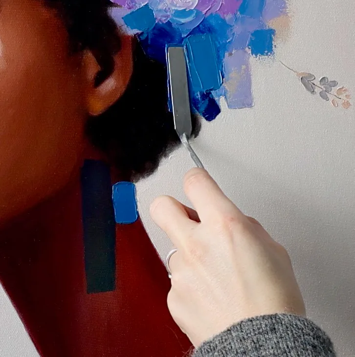 Détail de palette et de matière